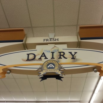 Albertsons - a dairy sign hanging from the ceiling - Grocery Near Me - Gallup, New Mexico