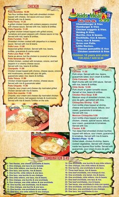 Menu photo 2 San Pedro Mexican Restaurant  Charlestown, IN