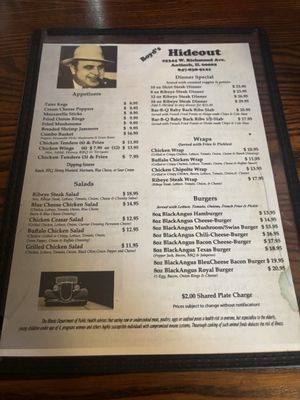 Menu photo 1 Boyd's Hideout Antioch, IL