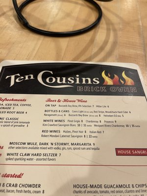 Menu photo 3 Ten Cousins Brick Oven Westport, MA Menu photo 3 Ten Cousins Brick Oven Westport, MA