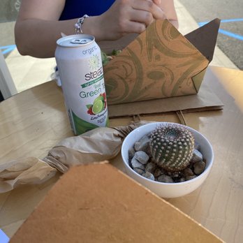 B Muse Cafe - You can see from the size of the boxes, the salads were big. Our chocolate macaroons awaited us wrapped up. - Salad Near Me - Wallingford, Connecticut