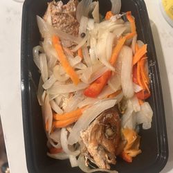 Caribbean Superior - The fish and onions we well seasoned and quite tasty right amt of spices and pepper. The price and size of fish was great