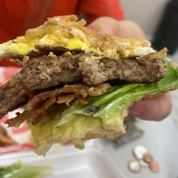 Bailey’s Diner - a disgusting frozen burger with a bug in it from baileys