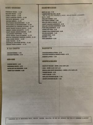 Menu photo 1 Riverside Tavern Riverside, MI