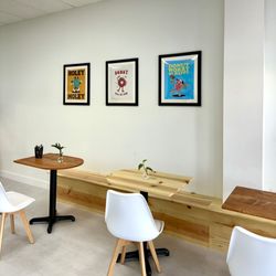 Island Glazed - Cute seating inside.