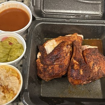 Cousin's BBQ - Bone in 1/2 Chicken  Pickle mix  Mexican street corn - Barbeque Near Me - Fort Worth, Texas