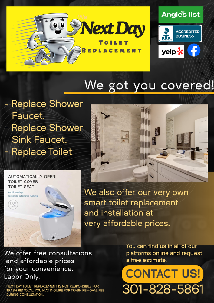 Slide of Next Day Toilet Replacement