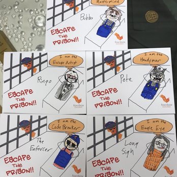 Fox in a Box - Our prison cards compliments of Ben our game master Warden. So much fun - Escape Games Near Me - Chicago, Illinois