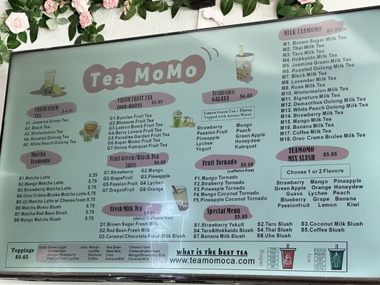 Menu photo 1 Tea Momo Cathedral City, CA Menu photo 1 Tea Momo Cathedral City, CA