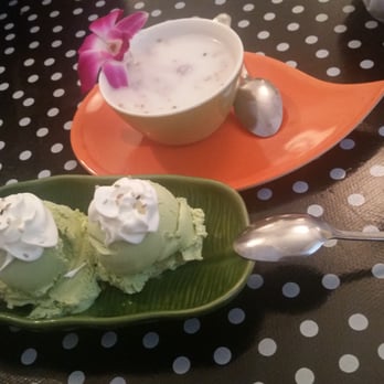 Little Spice - Avocado ice cream and taro w/coconut milk. - Thai Near Me - Hanover, Maryland Little Spice - Avocado ice cream and taro w/coconut milk. - Thai Near Me - Hanover, Maryland