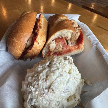 Aviator Pizza & Drafthouse - Meatball and potato salad - Pizza Near Me - Elgin, Texas