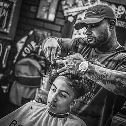 Whisker's Barber Co. & Shave Parlor - RicoTheBarberPro, shears on top