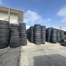 Wide selection of used tires. Every size. New tires are in the shop.