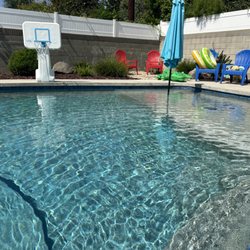 Procter Pools - Clean customer pool ready for a pool party.