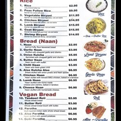 Breads ( Naan)and Biryani Menu