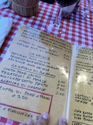 Menu photo 1 Osteria Sette di Vino Pienza, SI Menu photo 1 Osteria Sette di Vino Pienza, SI