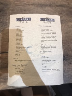 Menu photo 4 C3ntral Tavern Elkton, MD