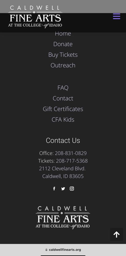 Social spots from Caldwell Fine Arts at the College of Idaho- Jewett Auditorium