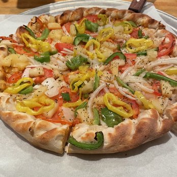 Pizza On the Run - Party in your Mouth pizza. The Thai sauce is SURPRISINGLY good. - Italian Near Me - Keystone, Colorado