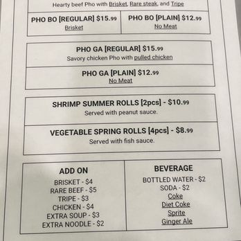 Bo And Ga - a menu for a restaurant - Vietnamese Near Me - Flushing, New York Bo And Ga - a menu for a restaurant - Vietnamese Near Me - Flushing, New York
