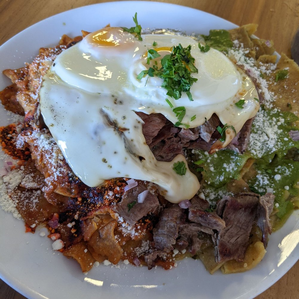 Anepalco Mexican Restaurant-Main - Chilaquiles Divorciados (added carne asada) 4/5.. definitely prefer the red side. - Coffee & Tea Near Me - Orange, California Anepalco Mexican Restaurant-Main - Chilaquiles Divorciados (added carne asada) 4/5.. definitely prefer the red side. - Coffee & Tea Near Me - Orange, California