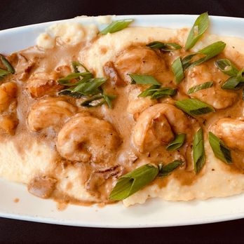 Vic's On the River - Shrimp and Wild Georgia Shrimp & Smoked Cheddar Stone Ground Grits - Seafood Near Me - Savannah, Georgia Vic's On the River - Shrimp and Wild Georgia Shrimp & Smoked Cheddar Stone Ground Grits - Seafood Near Me - Savannah, Georgia