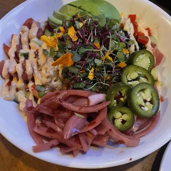The Porch - Black and White Tuna Poke Bowl - Bars Near Me - Gilbert, Arizona