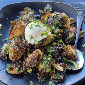 The State - Crispy Brussels Sprouts with Goat Cheese and Basil - Whiskey Bars Near Me - Rancho Cucamonga, California The State - Crispy Brussels Sprouts with Goat Cheese and Basil - Whiskey Bars Near Me - Rancho Cucamonga, California