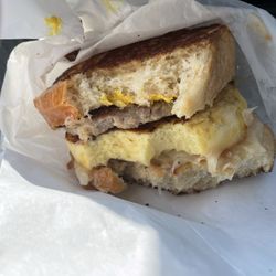 Hey Babes - Half eaten breakfast sandwich