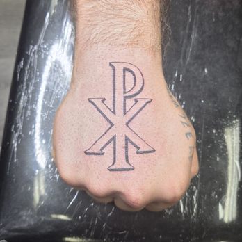 Pachuco Tattoo - Khi Rho hand tattoo - Piercing Near Me - Orange, California Pachuco Tattoo - Khi Rho hand tattoo - Piercing Near Me - Orange, California