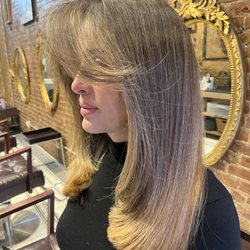 Tokuyama Salon - Curtain Bangs with Signature Layer style by @takatokuyamanewyorkstyle