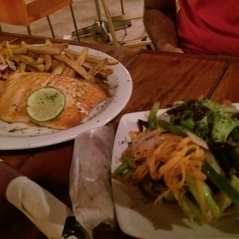 Terruño - Salmon with a side of sautéed veggies - Caribbean Near Me - Luquillo, Puerto Rico Terruño - Salmon with a side of sautéed veggies - Caribbean Near Me - Luquillo, Puerto Rico