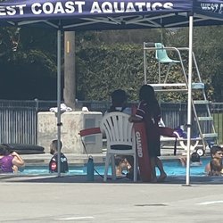 Fair Swim Center - I was told to stay clear of this lifeguard area, yet, this lifeguard and kid been chit chatting for quite some time.