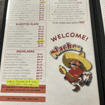 Nachos - Menu - Mexican Near Me - Moriarty, New Mexico
