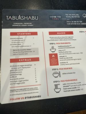 Menu photo 6 Tabu Shabu - North Park San Diego, CA Menu photo 6 Tabu Shabu - North Park San Diego, CA