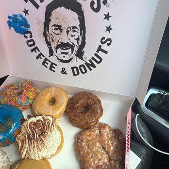 Trejo's Coffee & Donuts - Sorry Dodgers donut. It got smashed when the worker closed the box. It looked cool though. - Coffee & Tea Near Me - Los Angeles, California Trejo's Coffee & Donuts - Sorry Dodgers donut. It got smashed when the worker closed the box. It looked cool though. - Coffee & Tea Near Me - Los Angeles, California