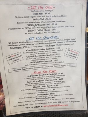 Menu photo 1 Marble Hill Inn Oneida, NY