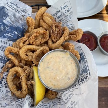Sam's Anchor Cafe - Fried Calamari - Seafood Near Me - Tiburon, California Sam's Anchor Cafe - Fried Calamari - Seafood Near Me - Tiburon, California