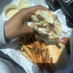 Flying Burger - Grilled Shrimp PoBoy