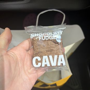 CAVA - Chocolate fudge brownie - Mediterranean Near Me - Yukon, Oklahoma