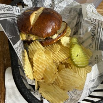Chuckwagon - Chuckwagon burger and chips - Burgers Near Me - Mackinac Island, Michigan