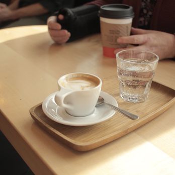 Olympia Coffee - macchiato/sparkling water - Coffee Roasteries Near Me - Olympia, Washington