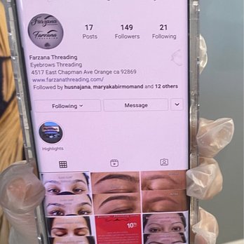 Farzana Threading - FOLLOW HER INSTAGRAM !!! - Skin Care Near Me - Orange, California