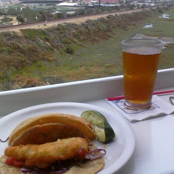 Brigantine - Fish Tacos & Brig Brew...doesn't get much better! You can tell how big the tacos are... - Seafood Near Me - Del Mar, California Brigantine - Fish Tacos & Brig Brew...doesn't get much better! You can tell how big the tacos are... - Seafood Near Me - Del Mar, California