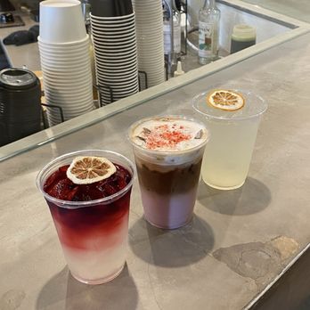 3Thyme - hibiscus ade, sparkling lemonade, strawberry cream latte - Coffee & Tea Near Me - Los Angeles, California