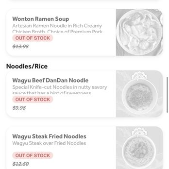 Chubby Dumplings - "Out of Stock" Menu - Chinese Near Me - Anaheim, California