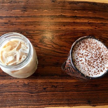 Belltower Coffeehouse & Studio - Iced chai on the left and hot chocolate on right - Coffee & Tea Near Me - Memphis, Tennessee Belltower Coffeehouse & Studio - Iced chai on the left and hot chocolate on right - Coffee & Tea Near Me - Memphis, Tennessee