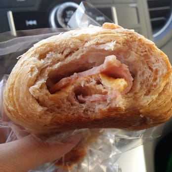 D’ange Bakery - Inside Ham and Cheese - the croissant bread is so soft and chewy, yummy! :) - Bakeries Near Me - San Gabriel, California