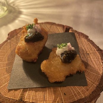 Garde Manger - Fried lobster & sturgeon caviar amuse bouche - Seafood Near Me - Montreal, Quebec