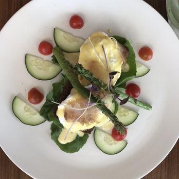 The Real Coconut - Eggs benedict with smoked snook - Salad Near Me - Tulum, ROO The Real Coconut - Eggs benedict with smoked snook - Salad Near Me - Tulum, ROO